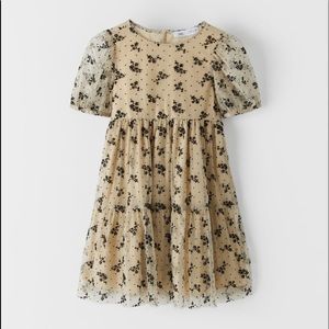 Flocked tulle Zara girls dress size 10
